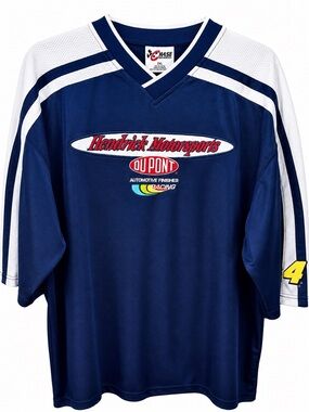 Chase Authentics Navy and White Hendrick Motorsports Racing Jersey